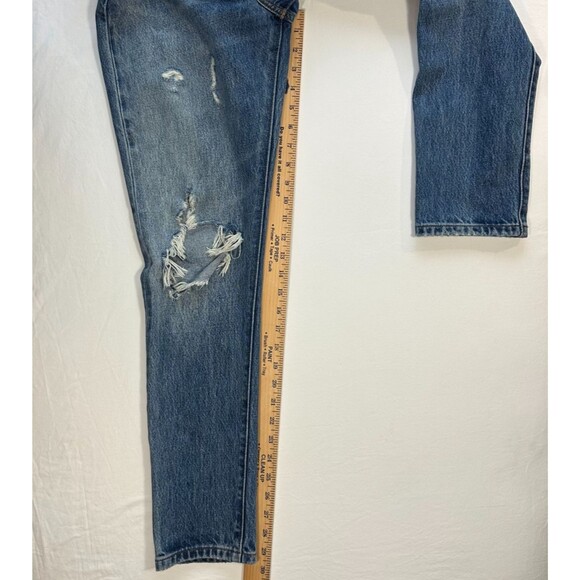 Levis 501 Jeans Womens SELVEDGE White Oak Cone Denim Button Fly Skinny 26 x 28 - Picture 13 of 16